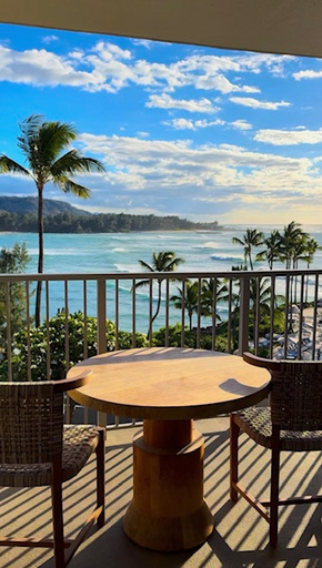 Oceanview balcony at a luxury resort